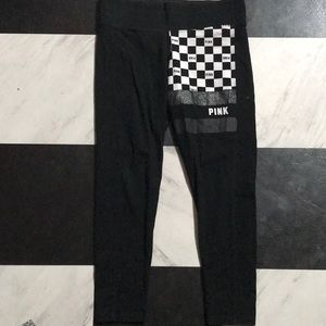 Black and checkered board PINK leggings